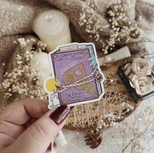 October Vinyl Sticker | Convening with the Dead